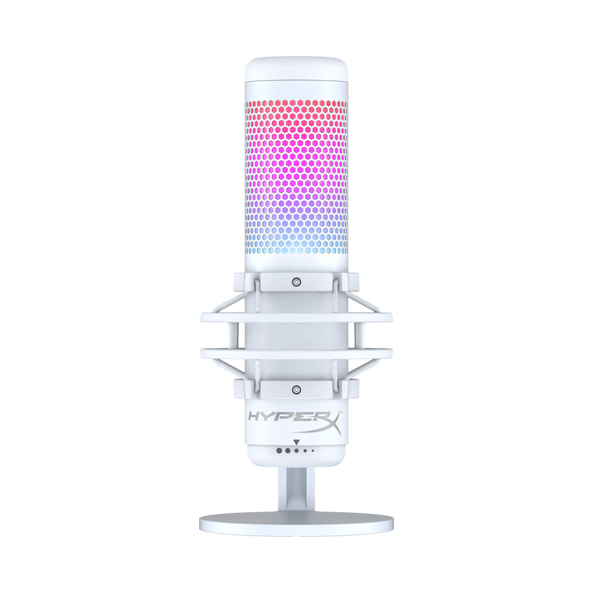 HyperX QuadCast S - USB Microphone (White) - RGB Lighting (519P0AA)