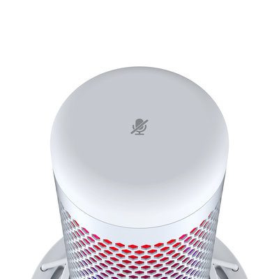 HyperX QuadCast S - USB Microphone (White) - RGB Lighting (519P0AA)