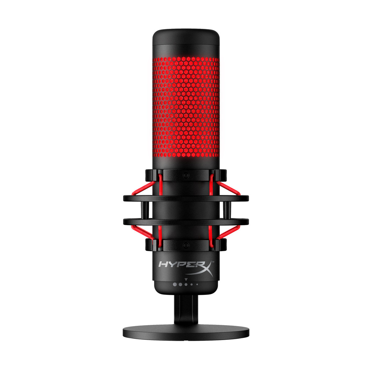 HyperX QuadCast - USB Microphone (Black-Red) - Red Lighting (4P5P6AA)