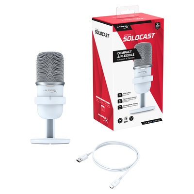 HyperX SoloCast - USB Microphone (White) (519T2AA)