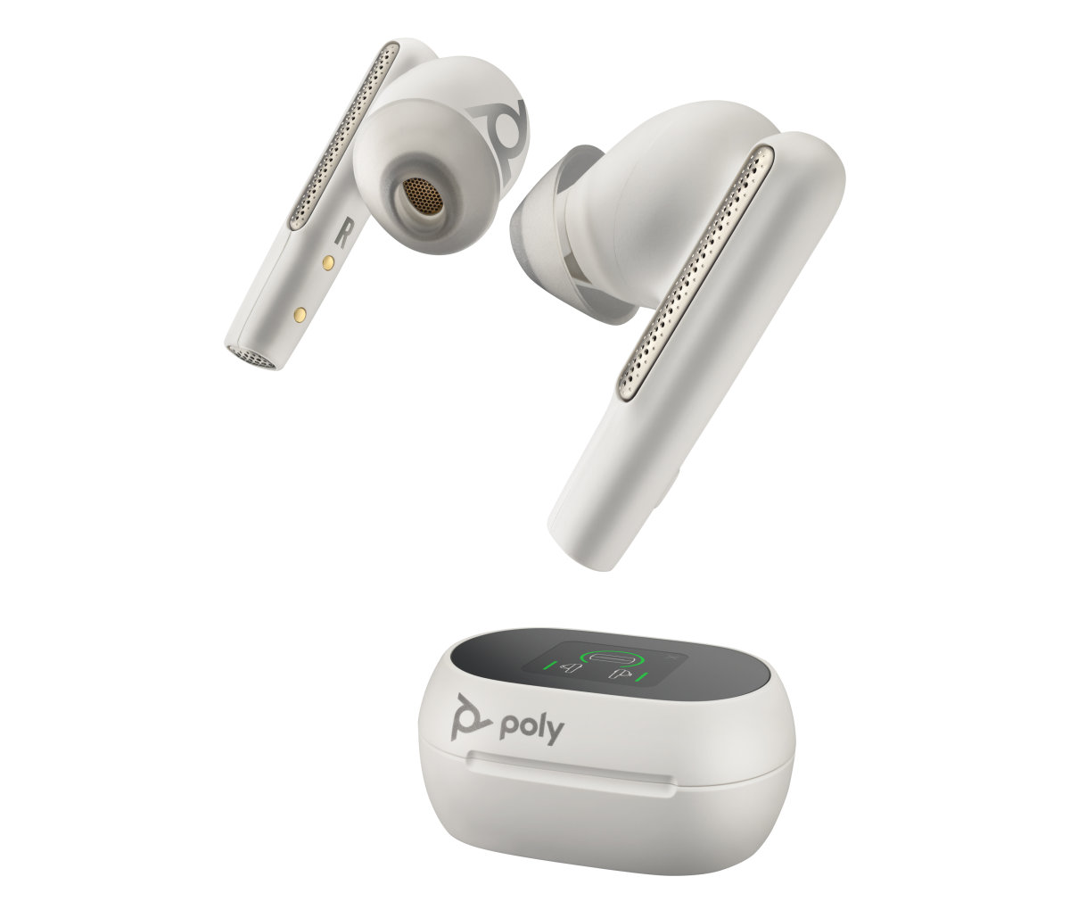 Bluetooth slúchadlá Poly Voyager Free 60+ White Sand + BT700 USB-C (7Y8G6AA)