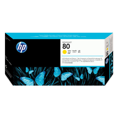 Tlačová hlava HP 80 -&nbsp;žltá a čistiaca jednotka (C4823A)