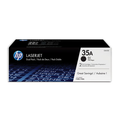 Toner HP 35A -&nbsp;čierny, dvojbalenie (CB435AD)