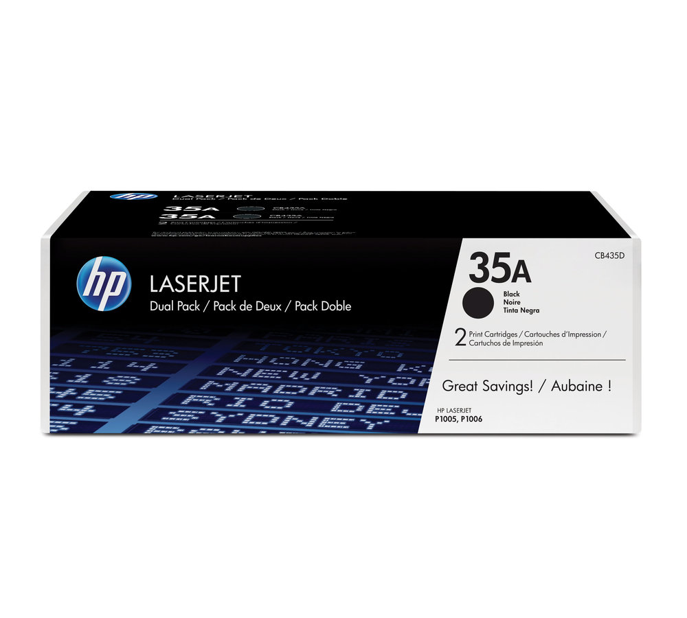 Toner HP 35A - čierny, dvojbalenie (CB435AD)