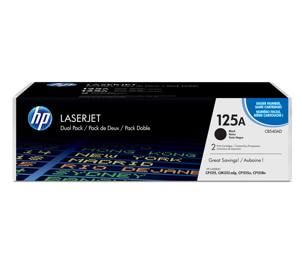 Toner HP 125A - čierny, dvojbalenie (CB540AD)