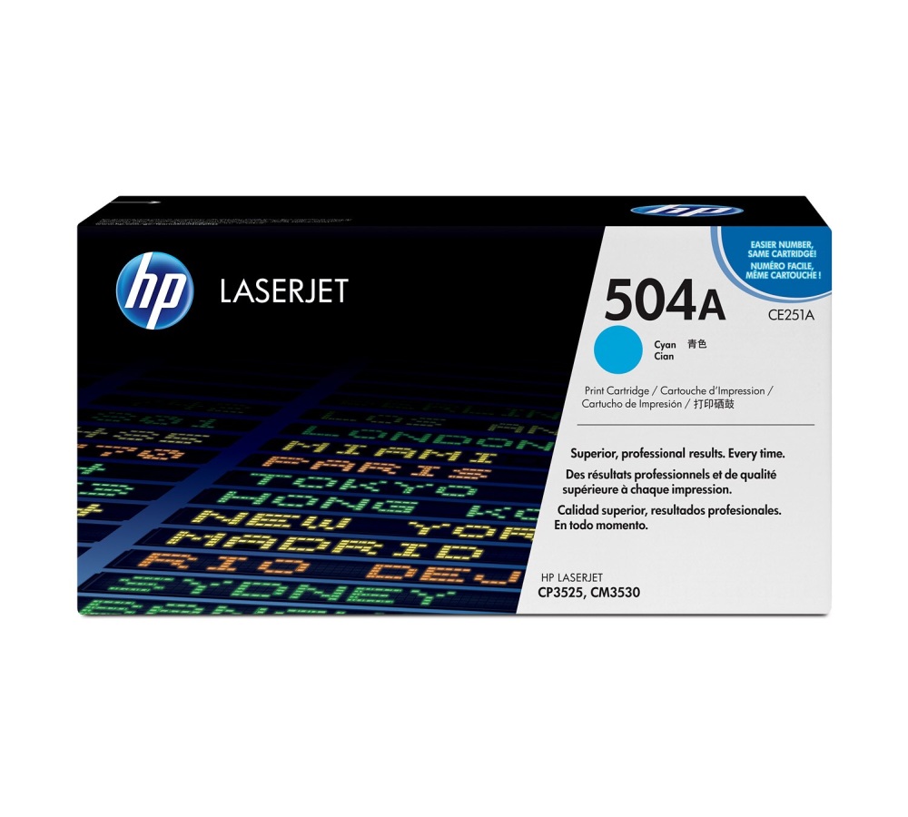 Toner HP 504A - azúrový (CE251A)