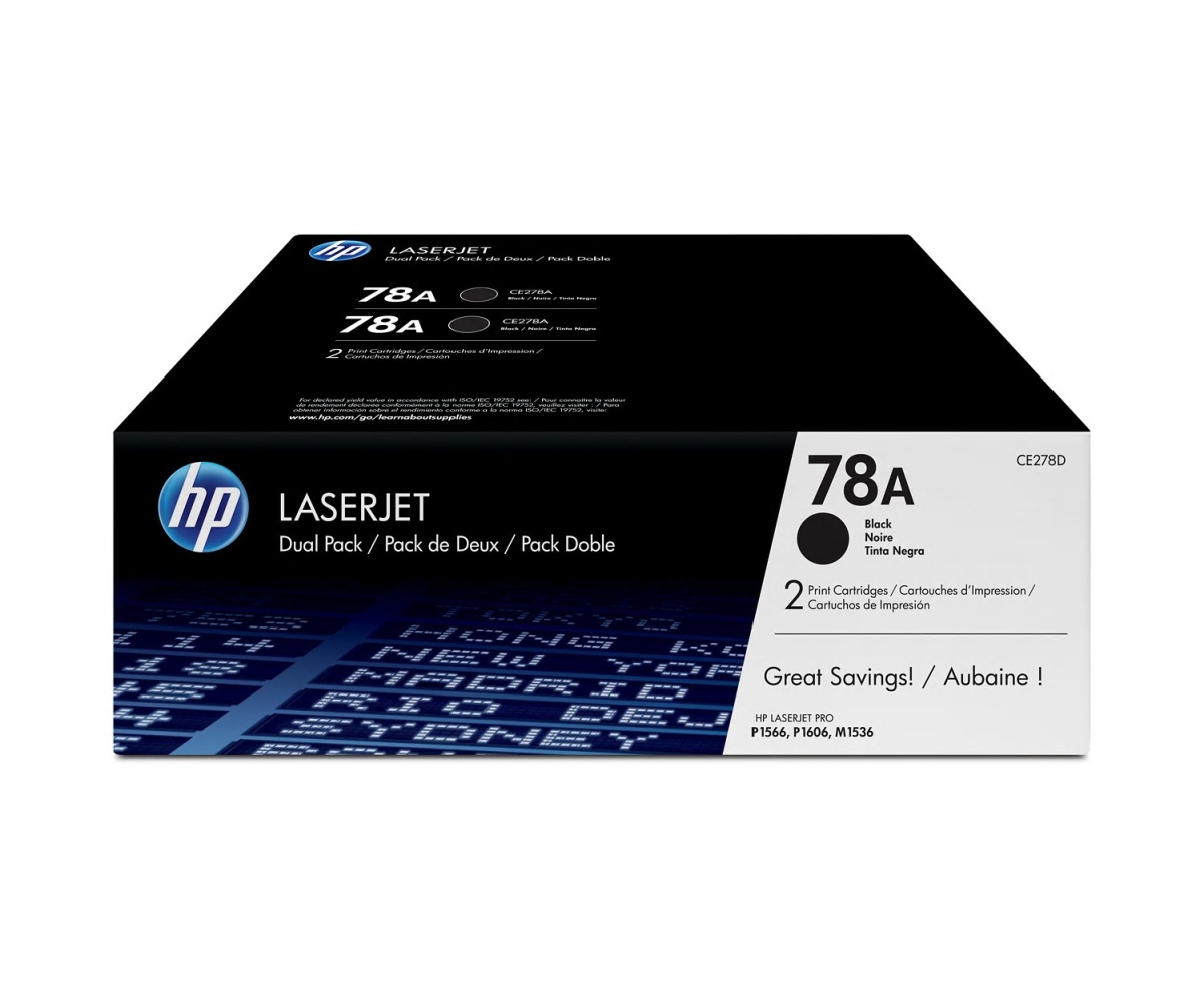 Toner HP 78A - čierny, dvojbalenie (CE278AD)