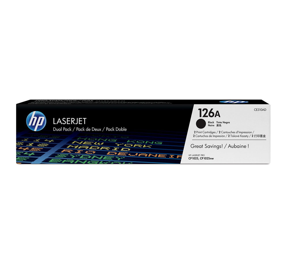 Toner HP 126A - čierny, dvojbalenie (CE310AD)