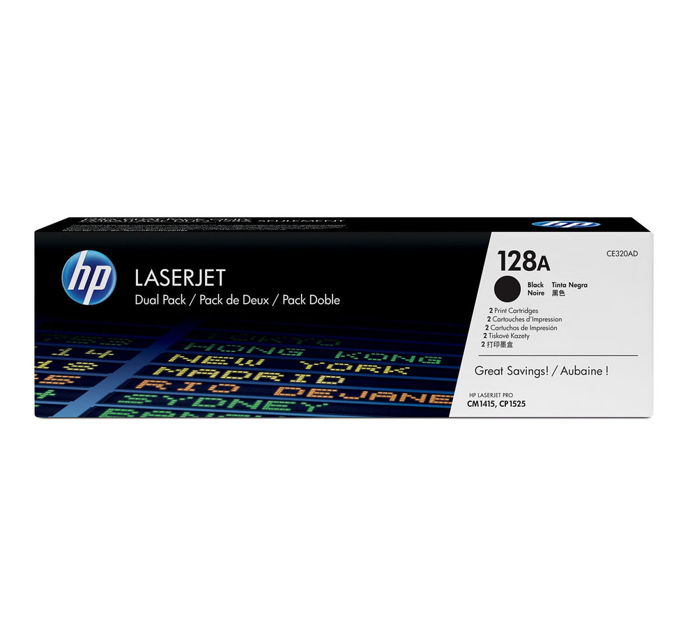 Toner HP 128A - čierny, dvojbalenie (CE320AD)