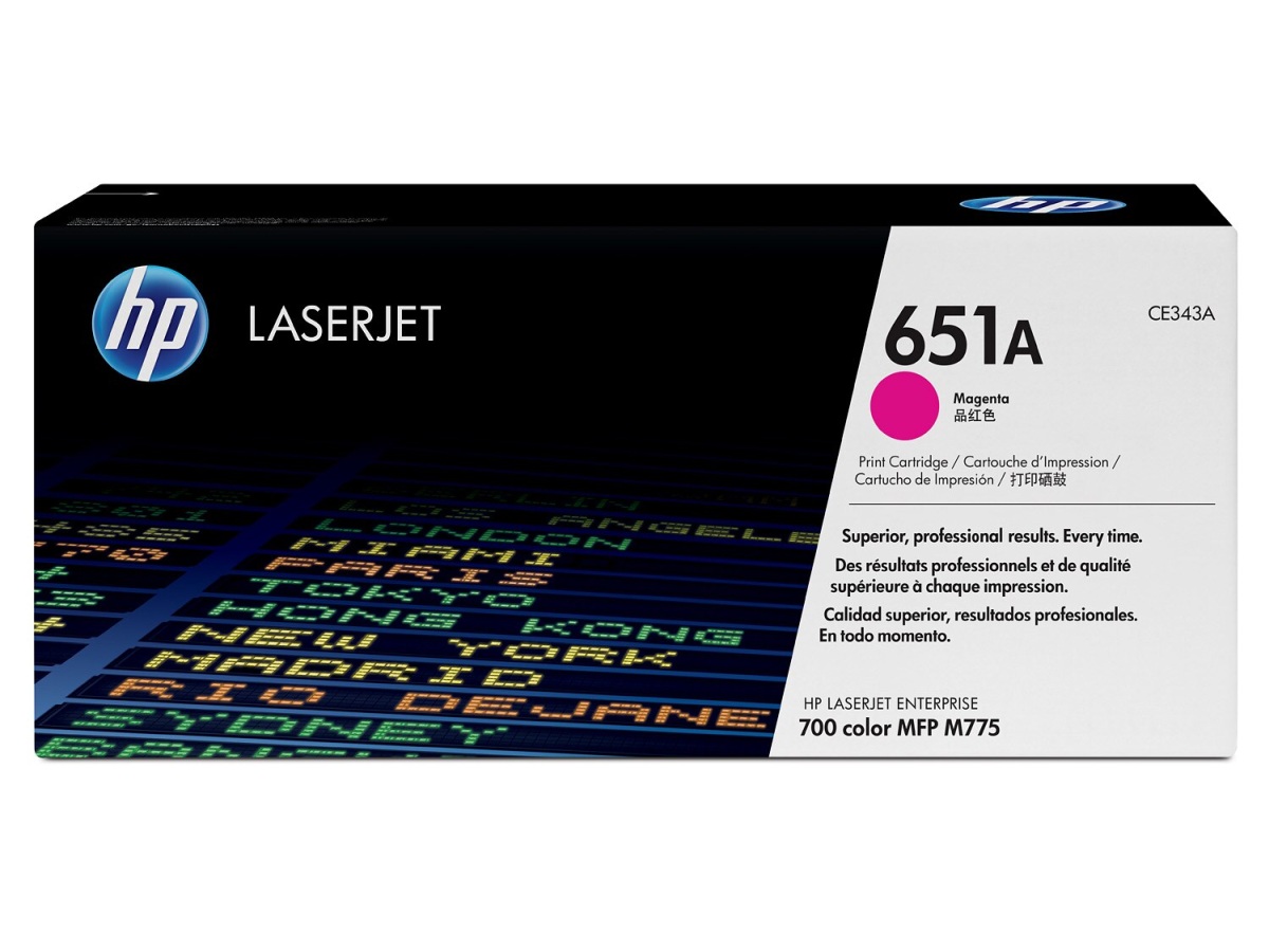 Toner HP 651A - purpurový (CE343A)