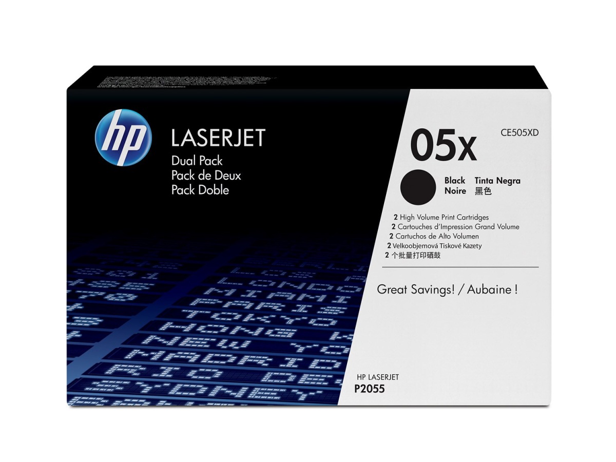 Toner HP 05X - čierny, dvojbalenie (CE505XD)