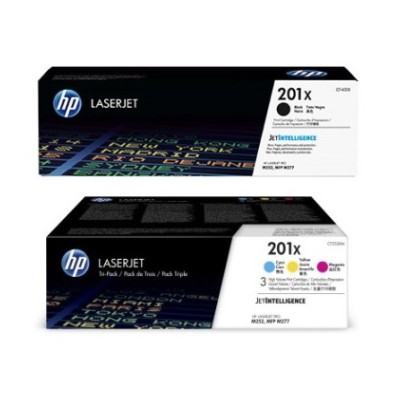 Toner HP 201X - azúrový, purpurový, žltý + HP 201X - čierny (CF253XM-CF400X)