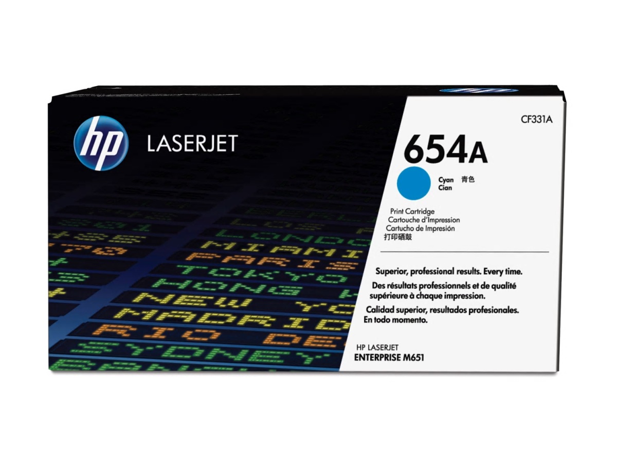 Toner HP 654A - azúrový (CF331A)