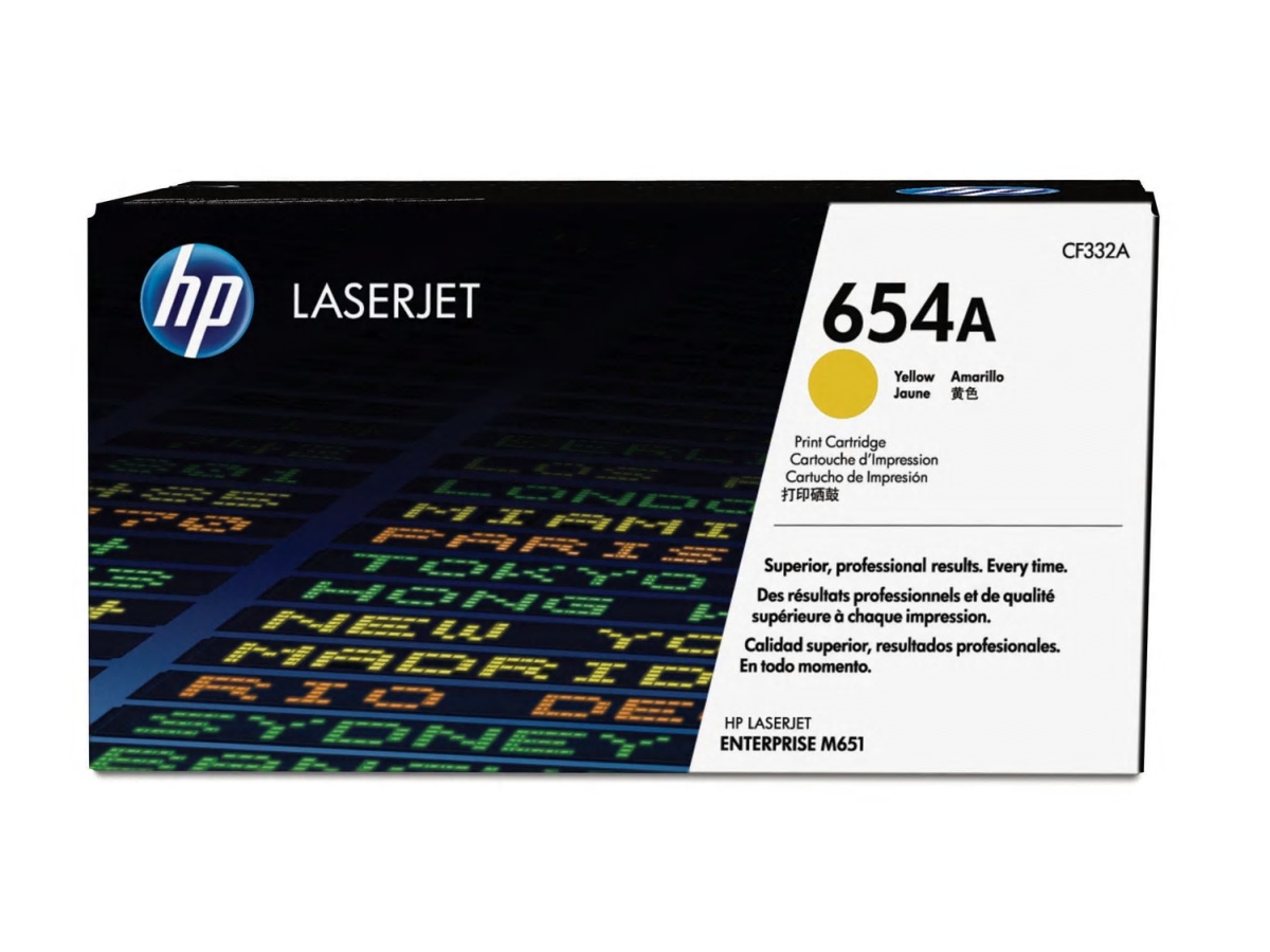 Toner HP 654A - žltý (CF332A)