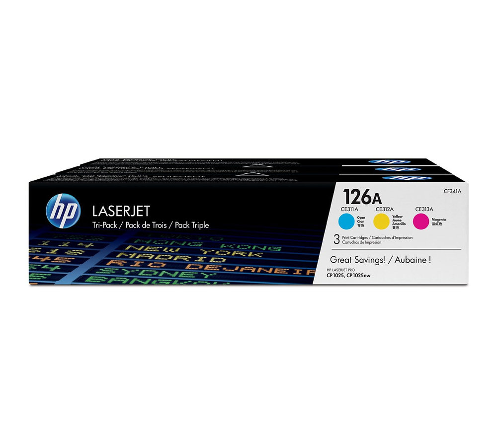 Toner HP 126A - kombinované balenie (CF341A)