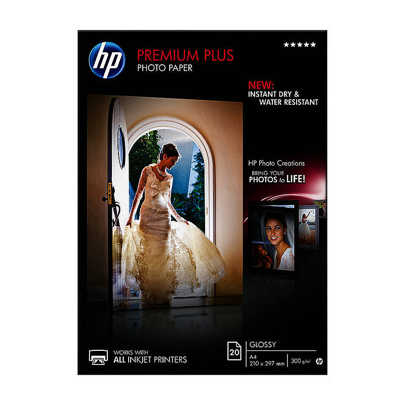 Fotografický papier HP Premium Plus - lesklý, 20 listov A4 (CR672A)