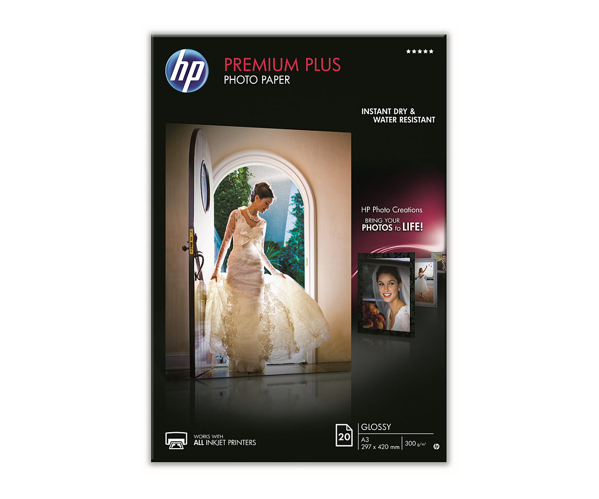 Fotografický papier HP Premium Plus - lesklý, 20 listov A3 (CR675A)
