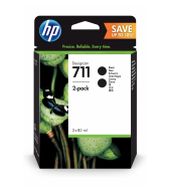 Atramentová náplň HP 711 - čierna, dvojbalenie (P2V31A)