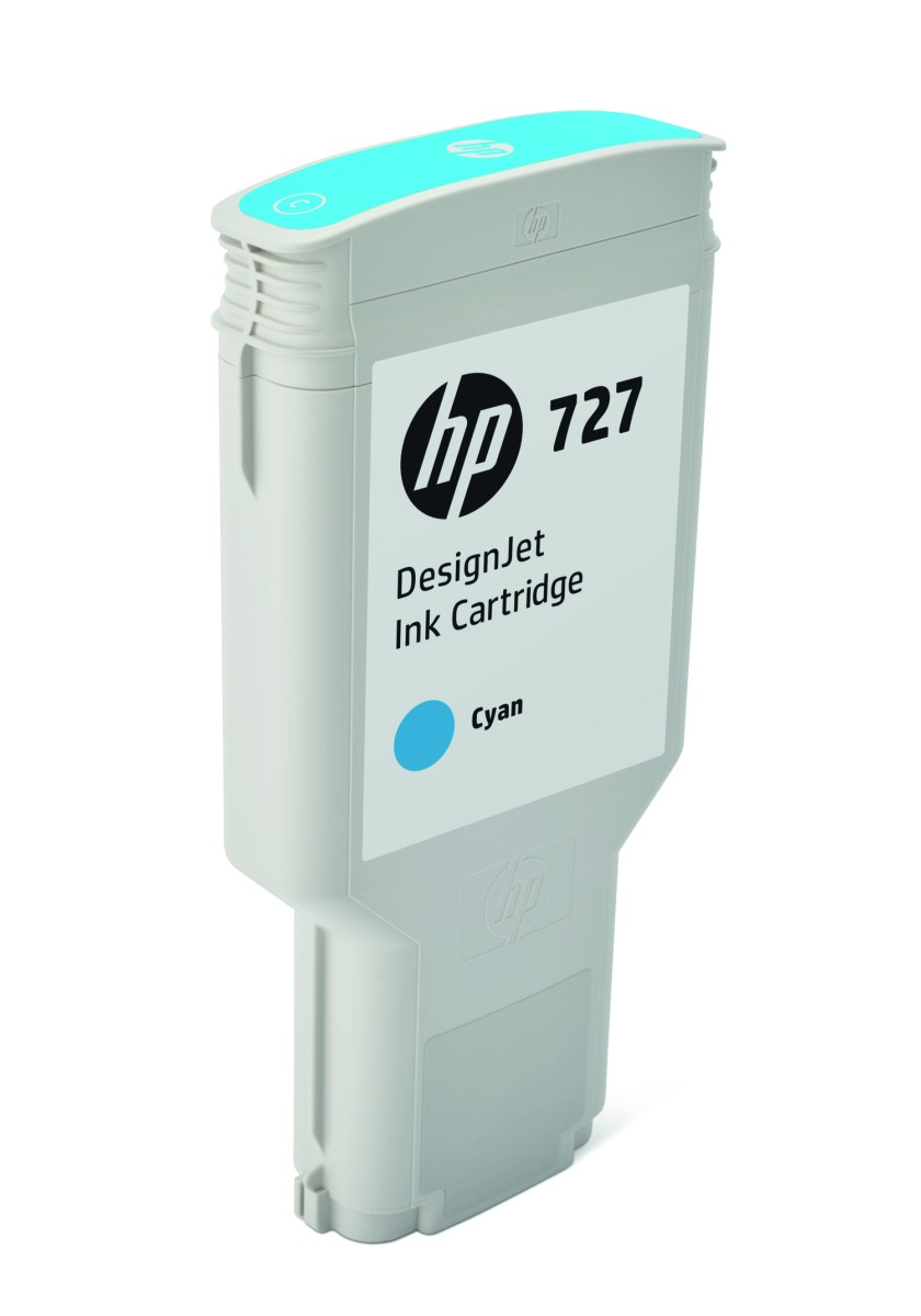 Atramentová náplň HP 727 - azúrová (300 ml) (F9J76A)