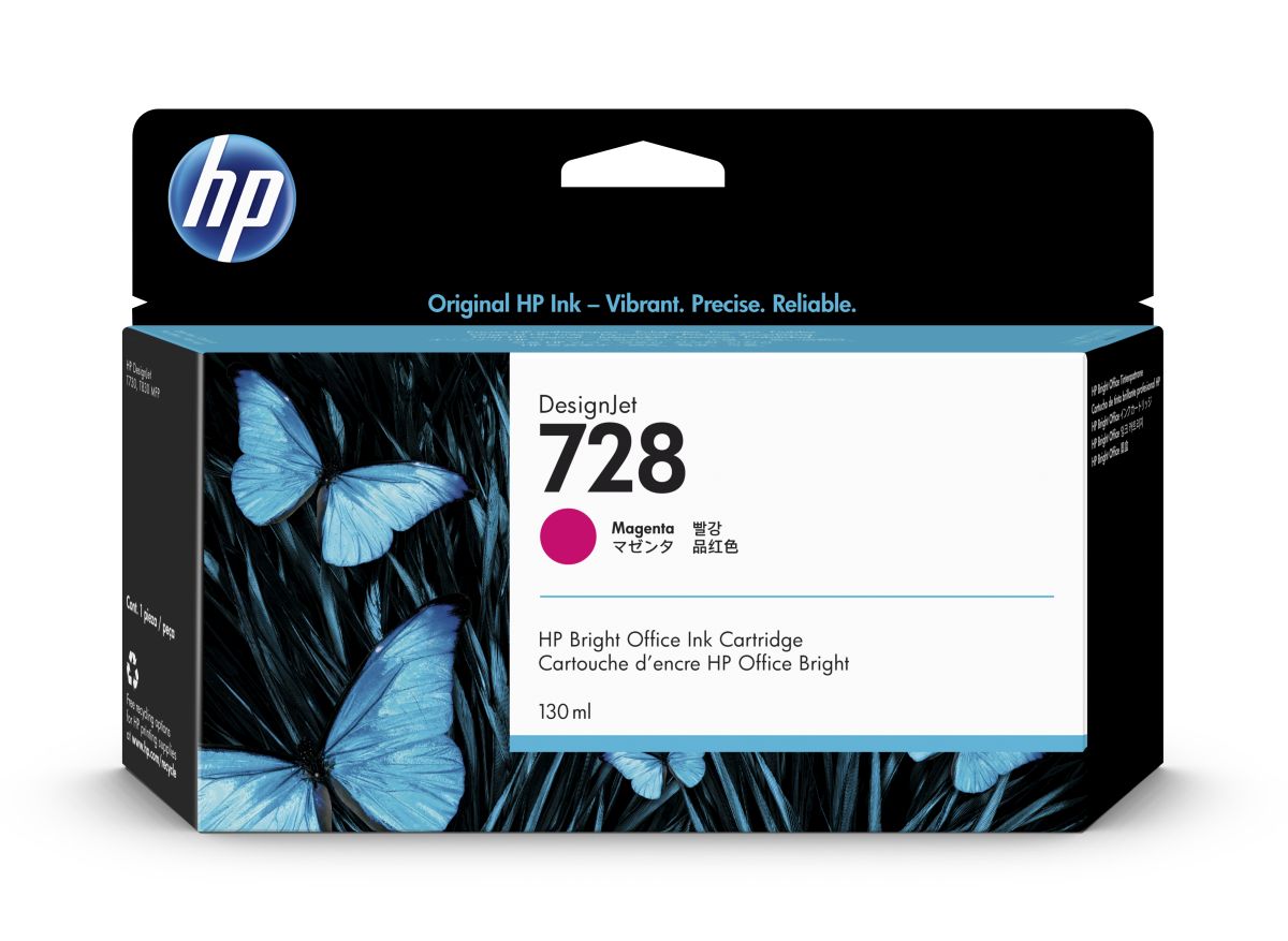 Atramentová náplň HP 728 - purpurová (130 ml) (F9J66A)