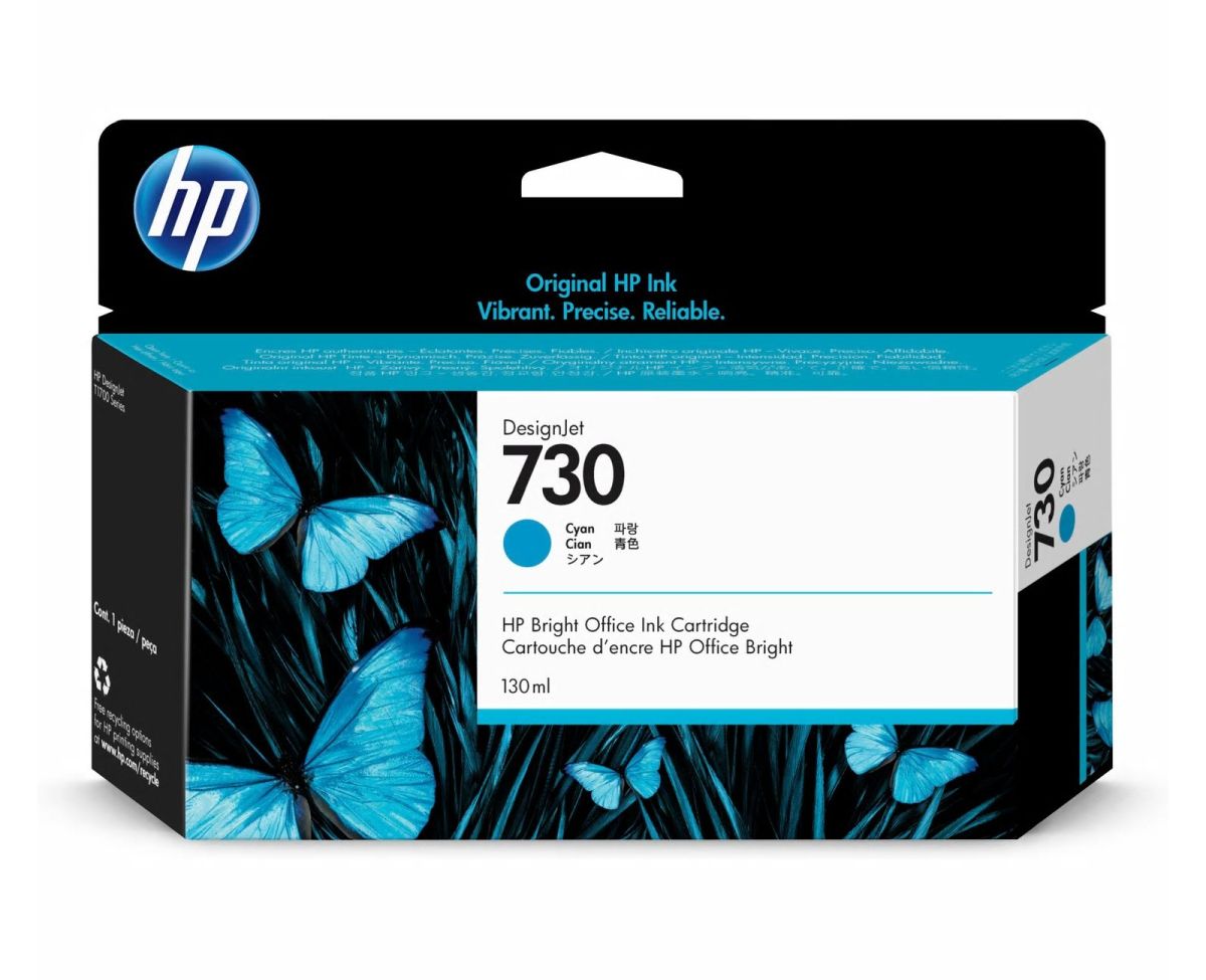 Atramentová náplň HP 730 - azúrová (130 ml) (P2V62A)