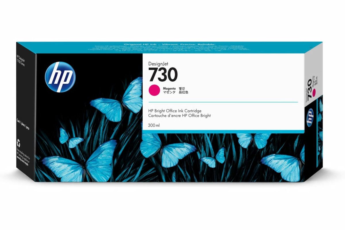 Atramentová náplň HP 730 - purpurová (300 ml) (P2V69A)