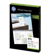 Balenie atramentových náplní HP 912 + 125 listov A4 (6JR41AE)