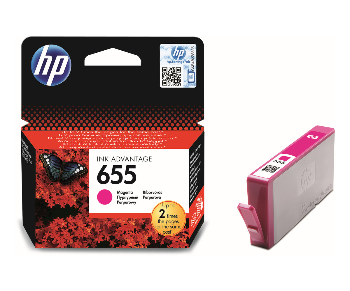 Atramentová náplň HP 655 - purpurová (CZ111AE)