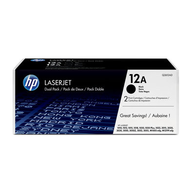 Toner HP 12A -&nbsp;čierny, dvojbalenie (Q2612AD)