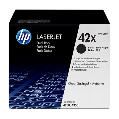 Toner HP 42X - čierny, dvojbalenie (Q5942XD)