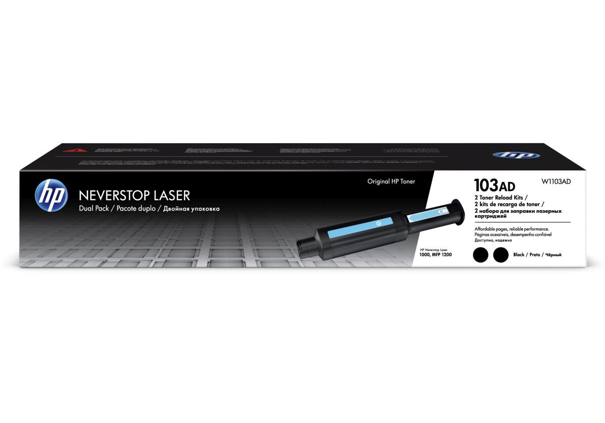 Toner HP 103AD Neverstop - čierny, dvojbalenie (W1103AD)