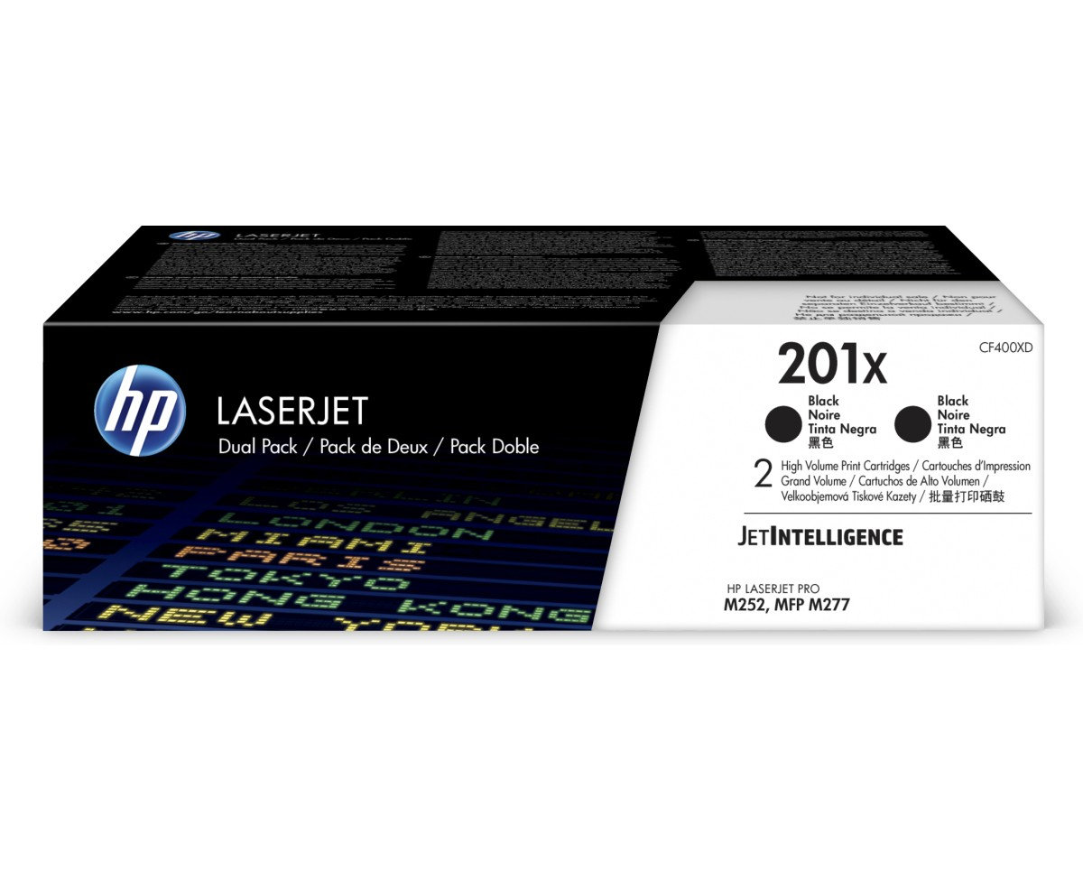 Toner HP 201X - čierny, dvojbalenie (CF400XD)