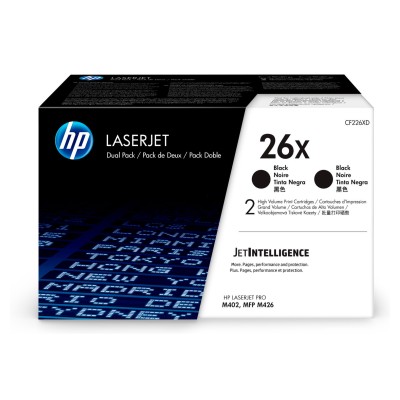 Toner HP 26X - čierny, dvojbalenie (CF226XD)