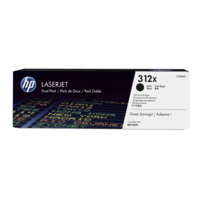 Toner HP 312X - čierny, dvojbalenie (CF380XD)