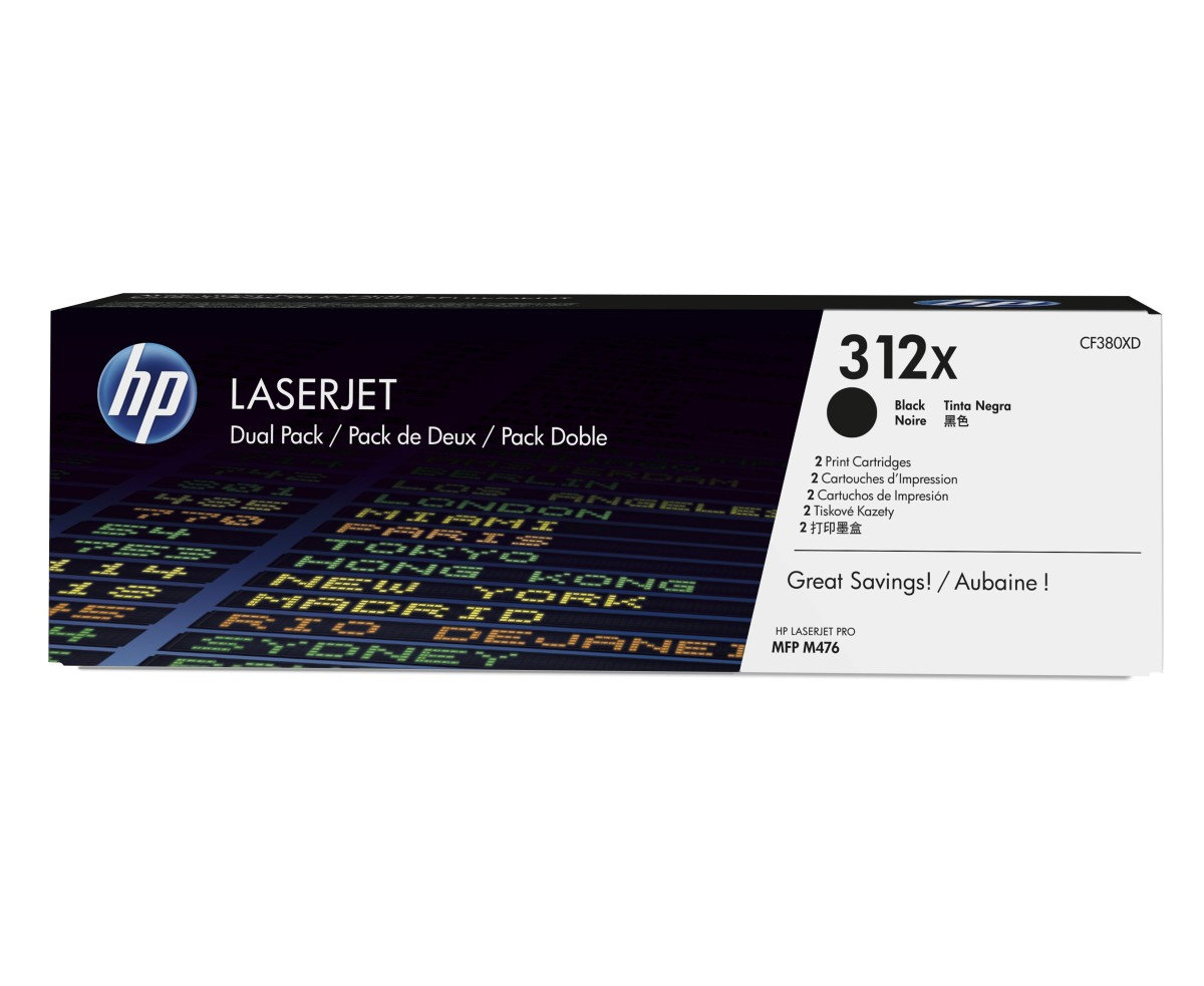 Toner HP 312X - čierny, dvojbalenie (CF380XD)