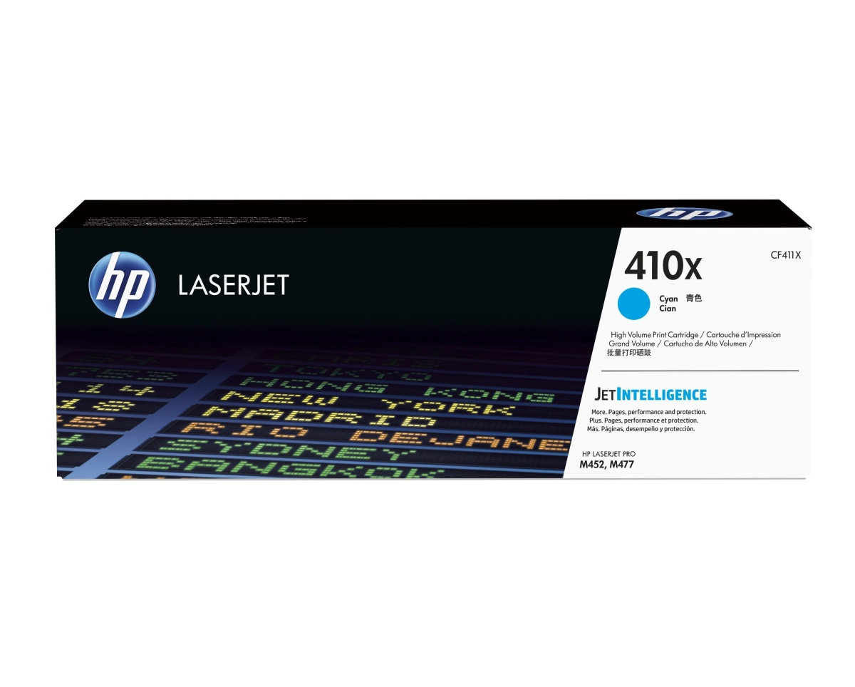 Toner HP 410X - azúrový (CF411X)