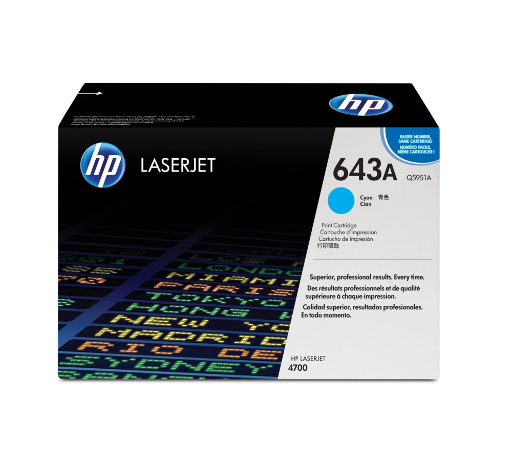 Toner HP 643A - azúrový (Q5951A)