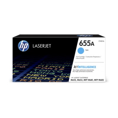 Toner HP 655A - azúrový (CF451A)