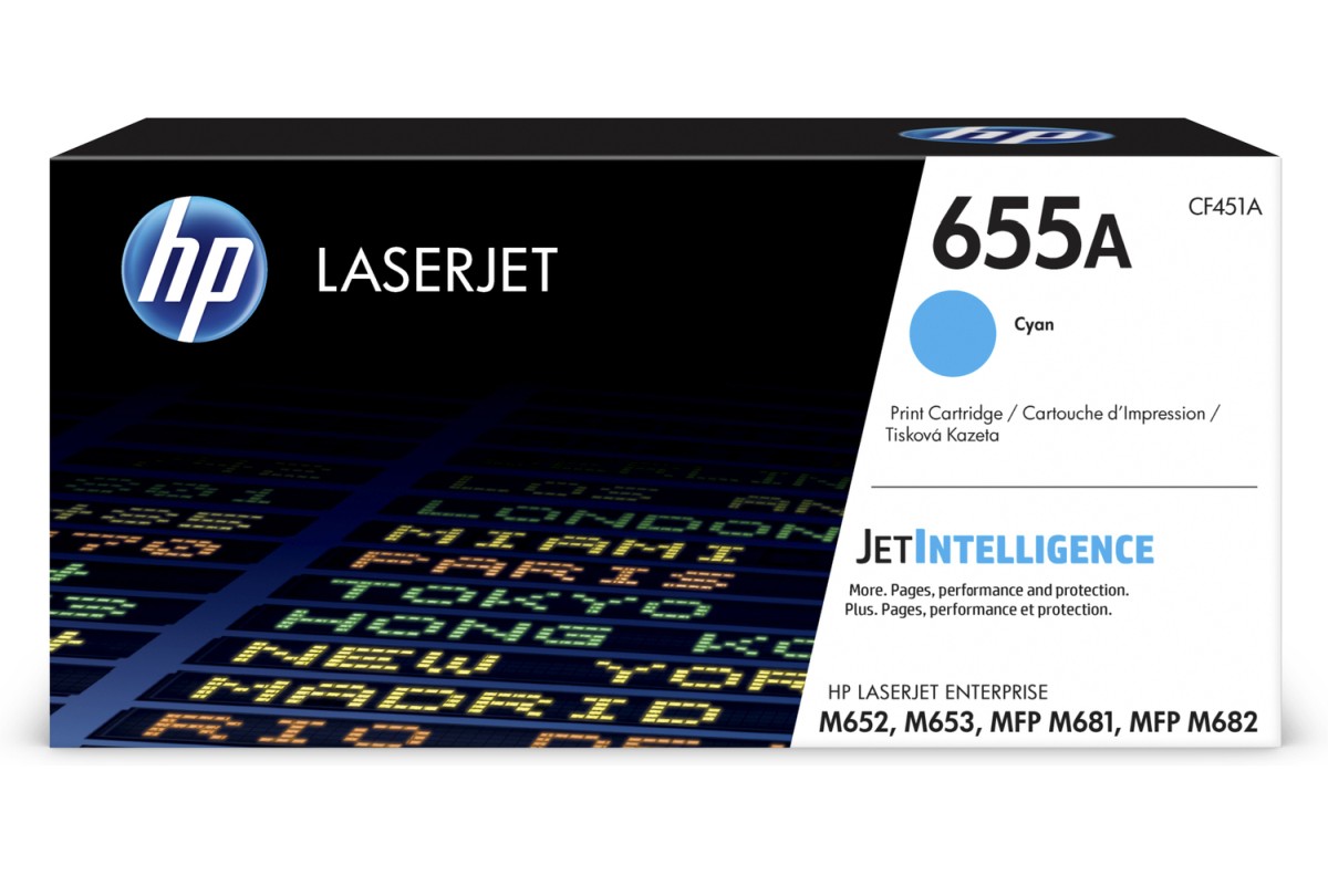 Toner HP 655A - azúrový (CF451A)