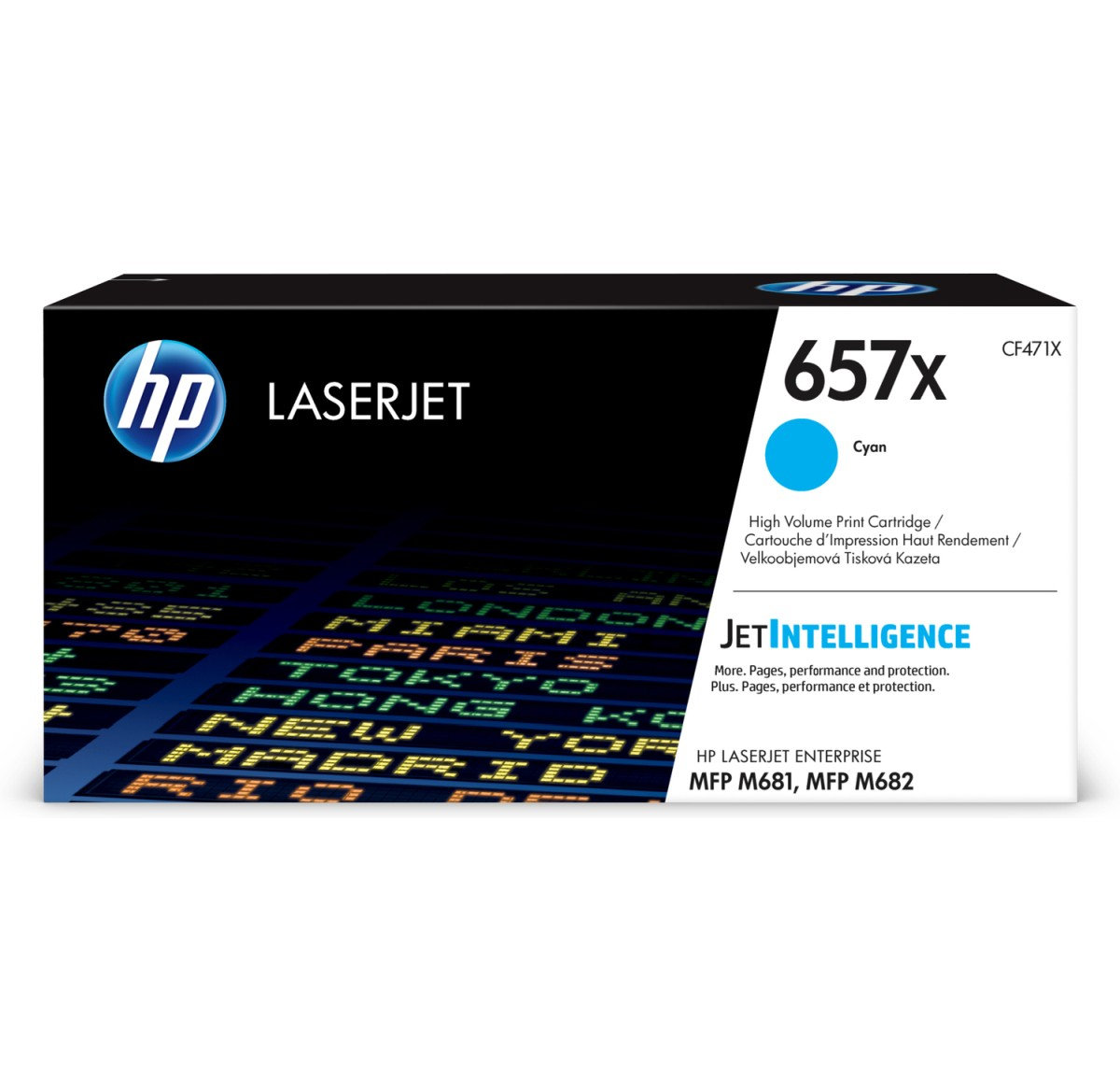 Toner HP 657X - azúrový (CF471X)