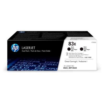 Toner HP 83X - čierny, dvojbalenie (CF283XD)