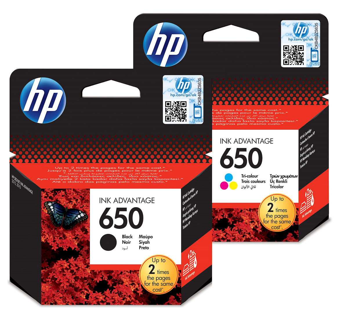 Atramentová náplň HP 650 - sada farieb (HP-650)