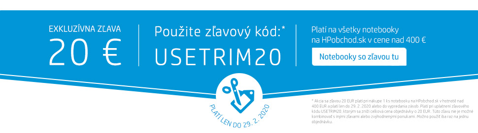 AKCE : Nyní ušetříte 20 € při použití slevového kódu "USETRIM20"