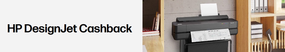 Cashback na veľkoformátové tlačiarne HP DesignJet T630/T650