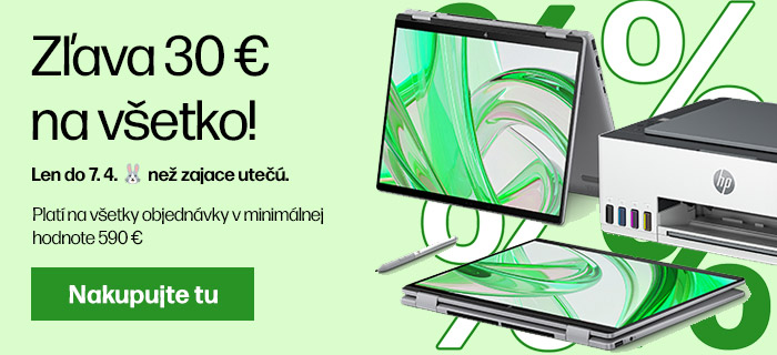 Zľava 30 € na všetko! Len do 7. 4. 🐰 než zajace utečú.