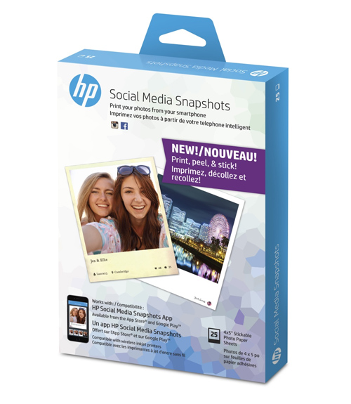 Samolepící fotopapír HP Social Media Snapshots 